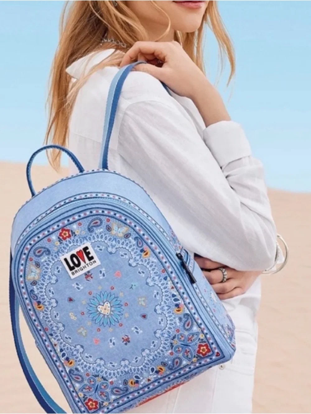 Brighton Bandana blue LOVE backpack